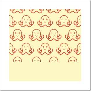 Cute Octopuses Pattern | Animal pattern Posters and Art